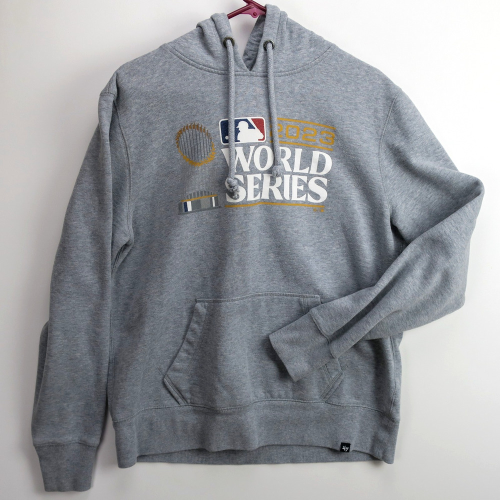 2023 World Series MLB Hoodie Men's Large Gray Pullover '47